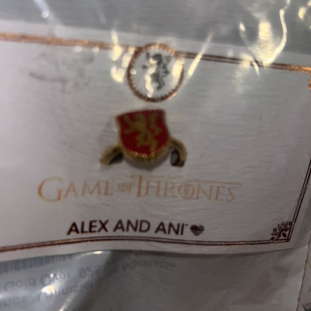 Game of Thrones Alex and Ani ring 14KT Gold over sterling silver adjustable - Picture 5 of 6
